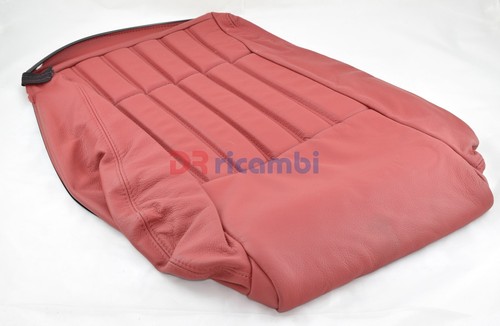 Housse cuir rouge coussins - cuir,