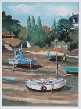 Gouache paysage Bretagne sud -