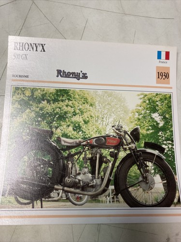 Rhony 500 1930 fiche - 500,