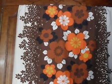 Vintage rideau,années 70'.Reps,coton,fleurs.
