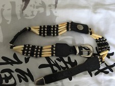 Ceinture Western Mixte En Os Et Cuir Taille 70