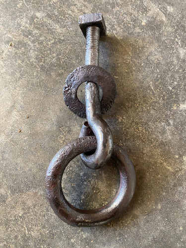 Ancien anneau fer forgé à - forgé,