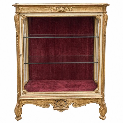 Vitrine laquée dorée style