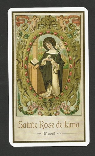 Image pieuse sainte rose - pieuse,