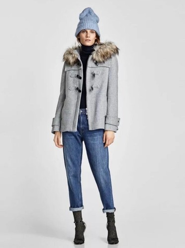 Zara duffel coat with - zara,