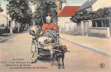 CPA 45 LE LOIRET LES VOITURE A CHIEN LA MARCHANDE DE FLEURS SE RENDANT AU MARCHE