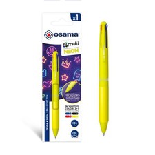 4 Multi Neon – Stylo à bille multicolore 10 mm stylos colorés 4 couleurs pers...