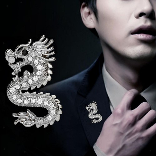 Vintage flying dragon broche - dragon,