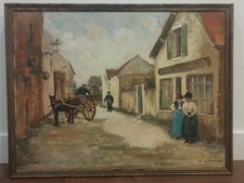 Tableau- Marie Françoise De L'espinay - Scène De Village