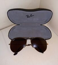 LUNETTES DE SOLEIL AVIATEUR RAY BAN + ETUI RAY BAN  VERRES MARRON CERCLéS METAL