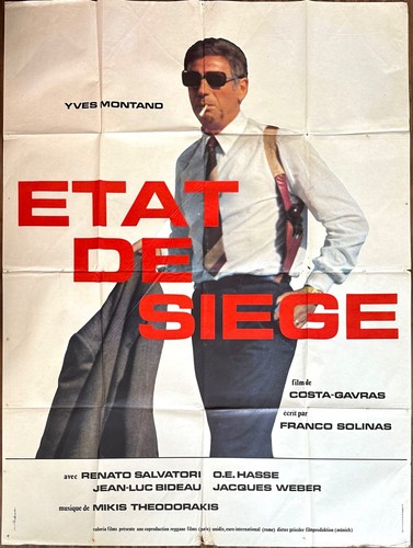 Affiche cinéma etat siege - affiche, de