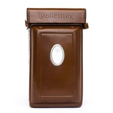 Brown Hard Leather Case for Rolleiflex T Models 1 -3 K8 T24 Automat TLR Camera 