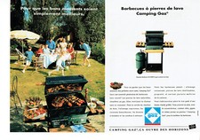 Publicité Advertising  078  1993    barbecue pierre de lave Camping Gaze (2 page
