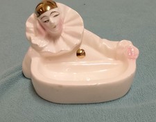 Porte-savon , vide poche Pierrot Vintage en porcelaine