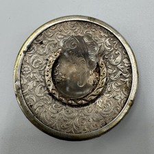 Bouton ancien « Camée » - Métal Argenté