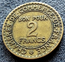 Monnaie France 2 Francs 1922 Chambres de Commerce KM#877 2 ouvert  [3791]