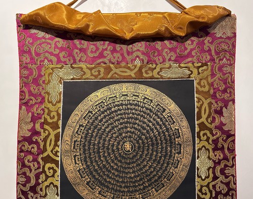 Tibet peinture thangka mantra - peinture,