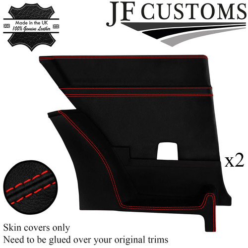 Couture rouge cuir porte - cuir, 2x