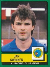 137 JAN SWINNEN # BELGIQUE KRC.GENK STICKER FOOTBALL 89 PANINI