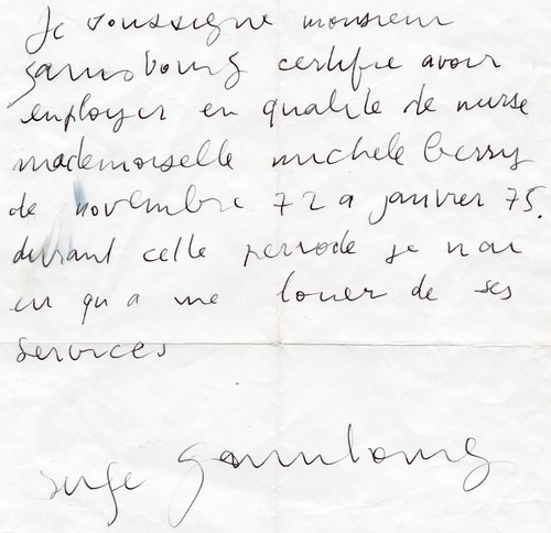 Serge gainsbourg manuscrit - serge,