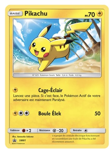 Pikachu sm81promo pokemon - -,