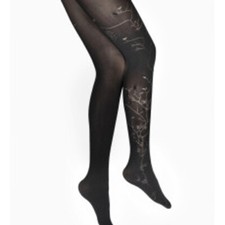 Berthe Aux Grands Pieds - Collants Arbre noir dévoré ton sur ton 40 D