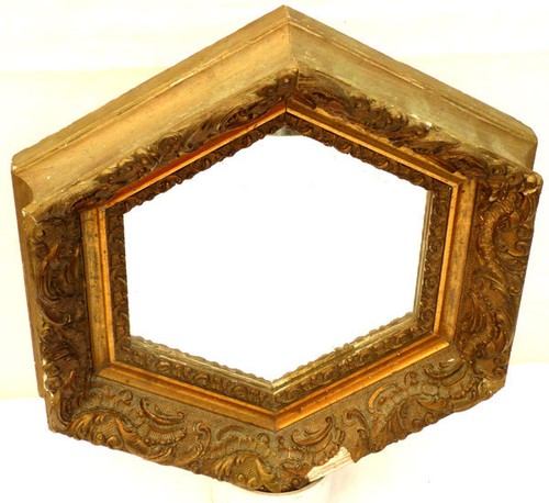 Miroir cadre hexagonal platre - hexagonal,