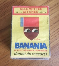 BANANIA Ancienne Boîte d'Allumettes  Gitanes S.E.I.T.A (1)