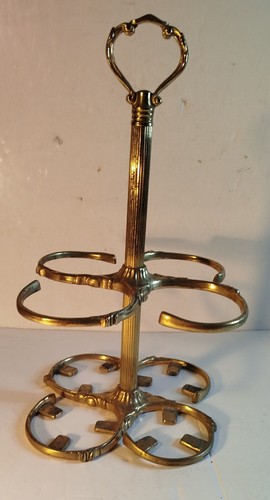Ancien porte bouteille cuivre - bouteille,