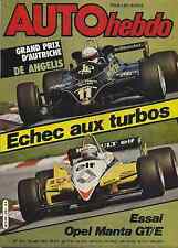 AUTO HEBDO n°331 18/08/1982 GP AUTRICHE OPEL MANTA GTE BMW série 6
