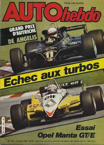 Auto hebdo 331 - hebdo, 18/08/1982