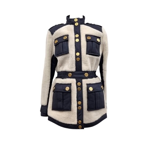 Balmain manteau mouton avec - balmain,