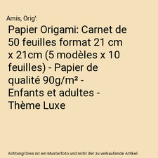 Papier Origami: Carnet de 50