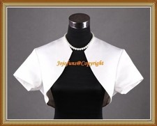 IVOIRE SATIN MARIAGE/BAL BOLÉRO/CAPELET/VESTE