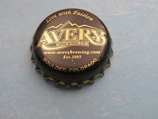 Bière Bouteille Couronne Casquette Avery Brewery ~ Live Avec Passion ~ Roche ,