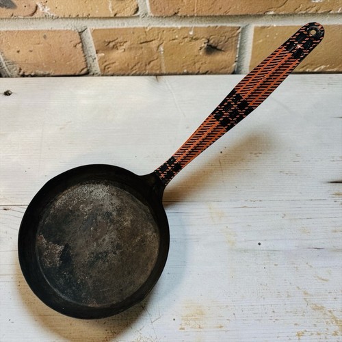 Antique metal cowboy skillet - antique,