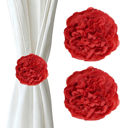 2pcs pinces rideaux fleur - rideaux,