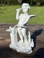 Ange & Amour Forgeron Biscuit Vers 1900 Antique Angel