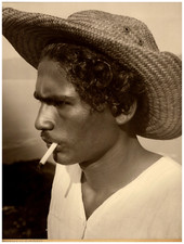 Hugo Brehme Pescador de Acapulco, Mexico  Tirage argentique d'époque  35,5x2