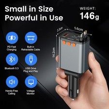 Chargeur voiture 69w, lecteur mp3, kit main libre, transmetteur FM, SEANCHEER