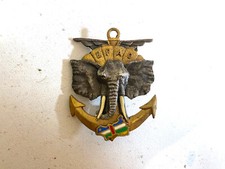 Médaille, broche, pucelle, insigne militaire EFAO troupe Marine Centrafrique