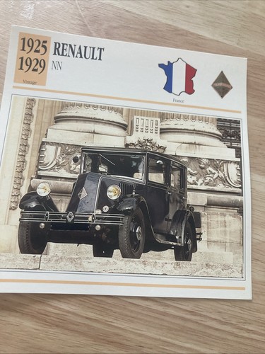 Renault 1925 1929 carte - nn, /