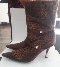 magnifique Bottines a talons leopard
