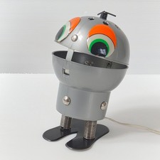 LAMPE ROBOT VINTAGE 1970 EN PLASTIQUE & METAL 70S RETRO SPACE AGE DLG SATCO