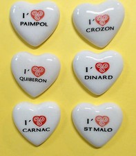 * FEVES  J'AIME LA BRETAGNE  série complète ..ref. P333  COEUR