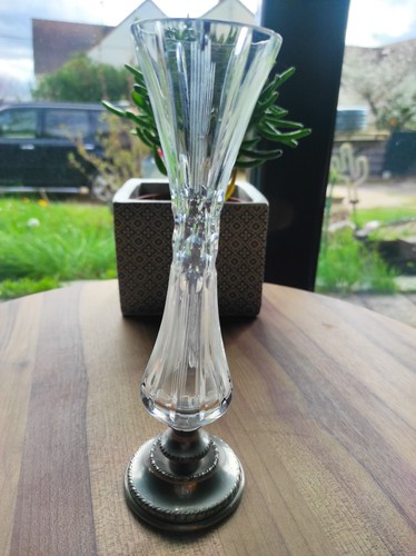 Soliflore verre taillé et - en,