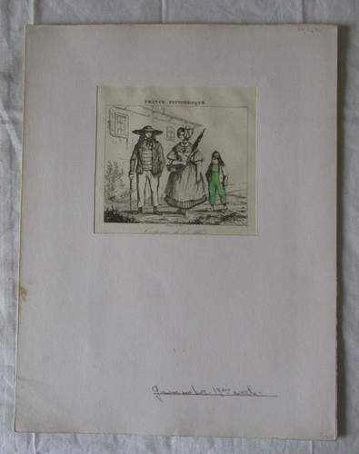 Ancienne gravure regionalisme - gravure,