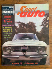 SPORT AUTO n 22 de 1963 - SALON 63 MORRIS COOPER S LOTUS SUPER SEVEN ALFA 1600