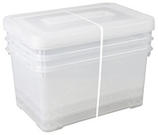 Allibert 229916Set of 3Handy Box with Lid, Plastic, multicoloured, 60x 40x 39.5c