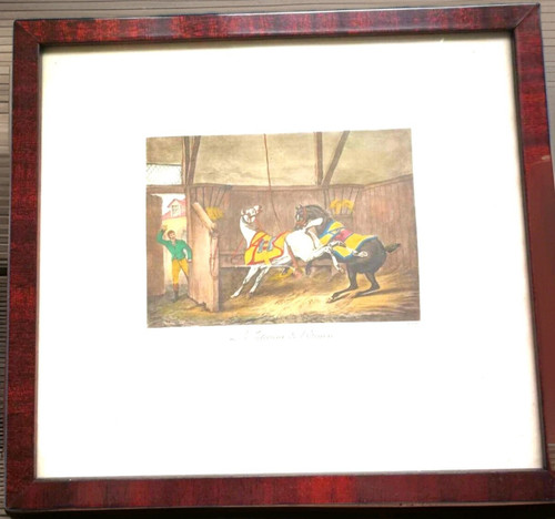 Lithographie chasse courre - lithographie,